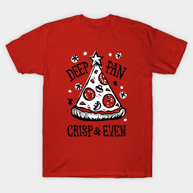 Christmas Pizza T-Shirt by Woah there Pickle